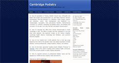 Desktop Screenshot of cambridgepodiatry.com