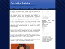 Tablet Screenshot of cambridgepodiatry.com